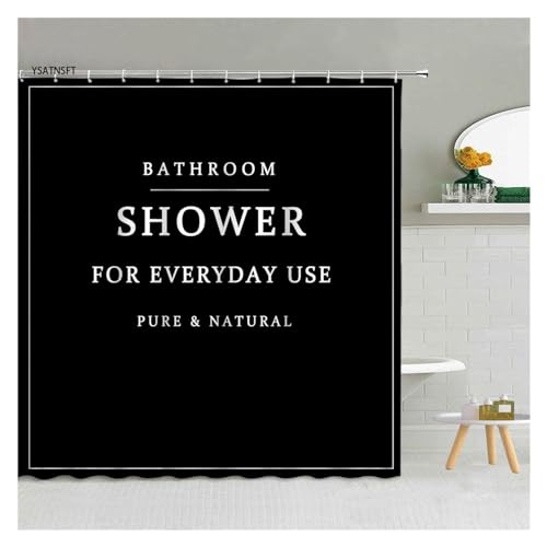 GMGQJST Duschvorhang Einfache schwarz weiß Regentropfen Duschvorhang Geometrie Wassertropfen Muster Polyester Stoff Badezimmer hängende Vorhänge Home Decor(3273AF,180x230cm-70x90in) von GMGQJST