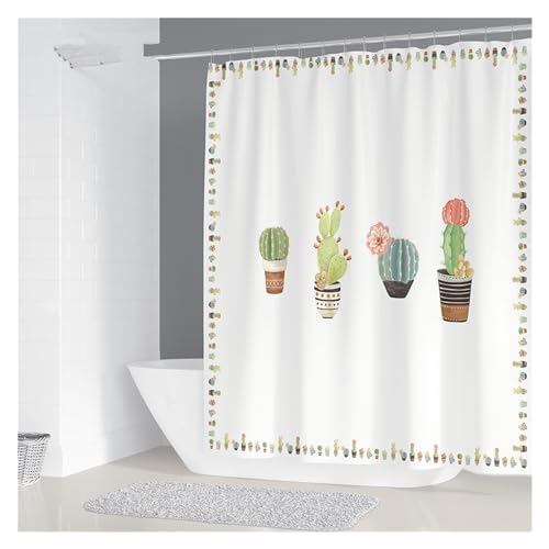 GMGQJST Duschvorhang Einfacher Geometrischer Kronleuchter-Druck, Badezimmer-Duschvorhang, Polyester, Wasserdicht, Heimdekoration, Vorhang Mit 12 Haken(13,W120xH180cm) von GMGQJST