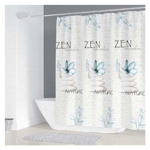GMGQJST Duschvorhang Einfacher Geometrischer Kronleuchter-Druck, Badezimmer-Duschvorhang, Polyester, Wasserdicht, Heimdekoration, Vorhang Mit 12 Haken(17,W220xH180cm) von GMGQJST