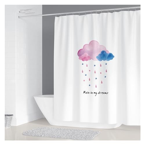 GMGQJST Duschvorhang Einfacher Geometrischer Kronleuchter-Druck, Badezimmer-Duschvorhang, Polyester, Wasserdicht, Heimdekoration, Vorhang Mit 12 Haken(5,W180xH200cm) von GMGQJST