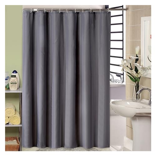 GMGQJST Duschvorhang Großer, breiter Badezimmer-Duschvorhang, wasserdichte Badezimmervorhänge, Polyester-Badewannenvorhang, Badewannen-Badeabdeckung mit 12 Haken(F,W220xH200cm) von GMGQJST