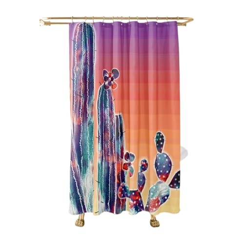 GMGQJST Duschvorhang Salbeigrüner Aquarell-Ombre-Duschvorhang, Badezimmerstoff, Polyester, wasserdicht, Moderne Duschvorhänge, Baddekoration mit 12 Haken(21,W120xH180cm) von GMGQJST