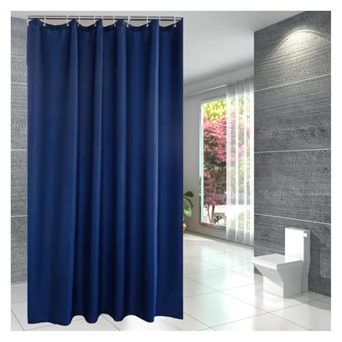 GMGQJST Duschvorhang Schwarze Duschvorhänge, wasserdichter Stoff, Badevorhänge for Badezimmer, Badewannen-Schattenvorhang, große, breite Badeabdeckung mit Haken(DEEP Blue,180x190cm WxH) von GMGQJST