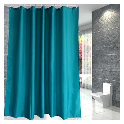 GMGQJST Duschvorhang Schwarze Duschvorhänge, wasserdichter Stoff, Badevorhänge for Badezimmer, Badewannen-Schattenvorhang, große, breite Badeabdeckung mit Haken(Green,300x200cm WxH) von GMGQJST