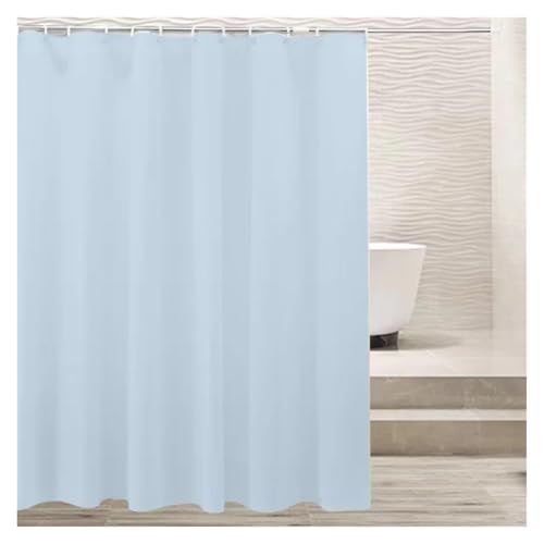 GMGQJST Duschvorhang Schwarze Duschvorhänge, wasserdichter Stoff, Badevorhänge for Badezimmer, Badewannen-Schattenvorhang, große, breite Badeabdeckung mit Haken(Light Bule,180x200cm WxH) von GMGQJST