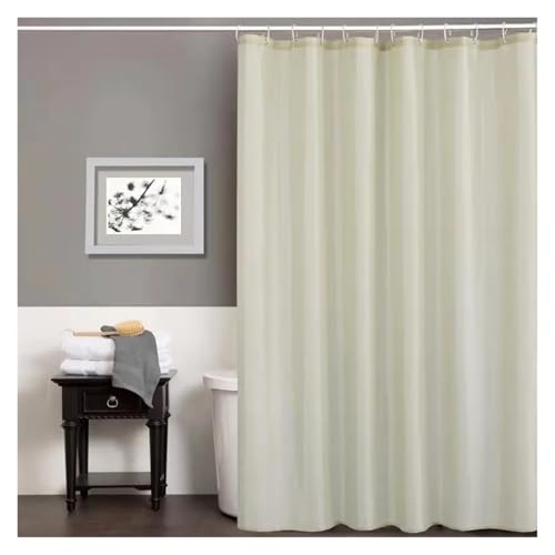 GMGQJST Duschvorhang Schwarze Duschvorhänge, wasserdichter Stoff, Badevorhänge for Badezimmer, Badewannen-Schattenvorhang, große, breite Badeabdeckung mit Haken(Light Green,80x180cm WxH) von GMGQJST