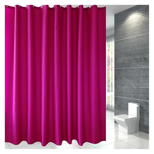 GMGQJST Duschvorhang Schwarze Duschvorhänge, wasserdichter Stoff, Badevorhänge for Badezimmer, Badewannen-Schattenvorhang, große, breite Badeabdeckung mit Haken(Purple,200x240cm WxH) von GMGQJST