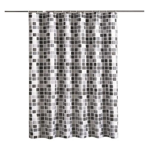 GMGQJST Duschvorhang Wasserdichter Duschvorhang mit 12 Haken, Mosaik-Druck, Badezimmervorhänge aus Polyestergewebe, Badvorhang for die Badezimmerdekoration(W100xH180cm) von GMGQJST
