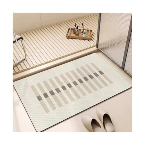GMGQJST FußMatte Badezimmer rutschfeste Bodenmatte Diatom Schlamm absorbierende Haushaltstoilettentür Schnelltrocknende Fußhausumgestaltung(Ishizaki,80x120cm31.5x47.2in) von GMGQJST