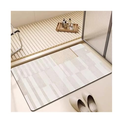 GMGQJST FußMatte Badezimmer rutschfeste Bodenmatte Diatom Schlamm absorbierende Haushaltstoilettentür Schnelltrocknende Fußhausumgestaltung(Love Sea,80x120cm31.5x47.2in) von GMGQJST