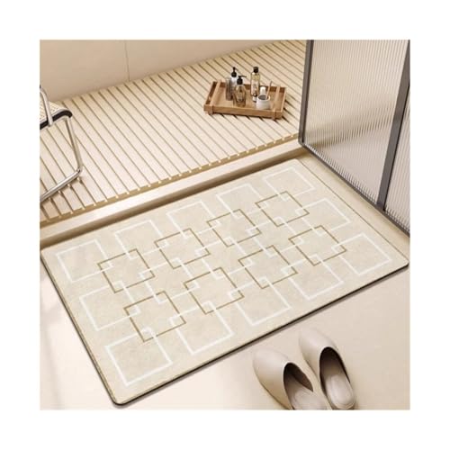 GMGQJST FußMatte Badezimmer rutschfeste Bodenmatte Diatom Schlamm absorbierende Haushaltstoilettentür Schnelltrocknende Fußhausumgestaltung(Ruowu,40x60cm15.7x23.6in) von GMGQJST
