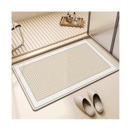 GMGQJST FußMatte Badezimmer rutschfeste Bodenmatte Diatom Schlamm absorbierende Haushaltstoilettentür Schnelltrocknende Fußhausumgestaltung(Shican,80x120cm31.5x47.2in) von GMGQJST
