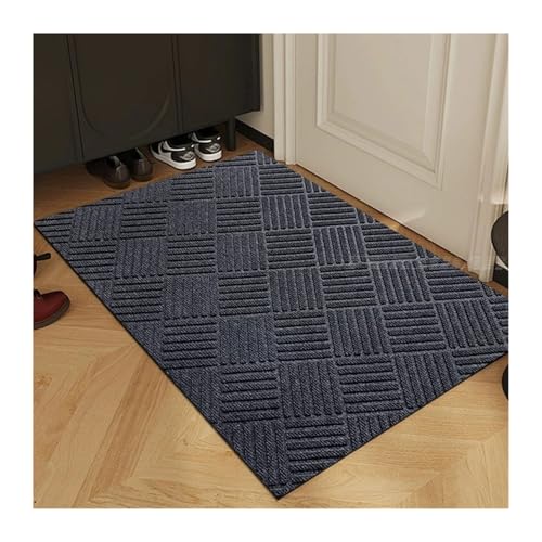 GMGQJST FußMatte DIY waschbare rutschfeste Küchenmatte Fußmatte Langer Korridorteppich Badezimmer Flur Eingang Einfarbig Leicht zu reinigender Teppich(HUI SE,80x120cm) von GMGQJST