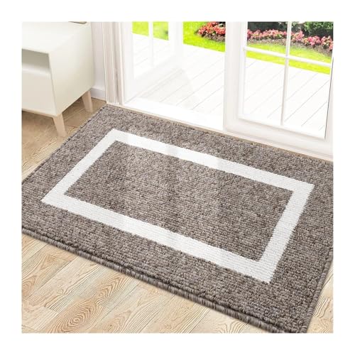 GMGQJST FußMatte Fußmatte Schmutzabweisend Eingangsbereich Fuß Outdoor Weicher Küchenteppich Rutschfester Bodenteppich Saugfähig Haus Willkommen Fußmatte(Red,50x80cm (20x31 inch)) von GMGQJST