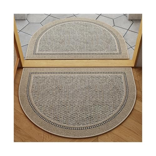 GMGQJST FußMatte Halbrunde Samt-Bodenmatte for Eingang, Tür und, wasserdichte Heimdekoration(QR No Crease 1,60X90CM(2X5.3FT) von GMGQJST