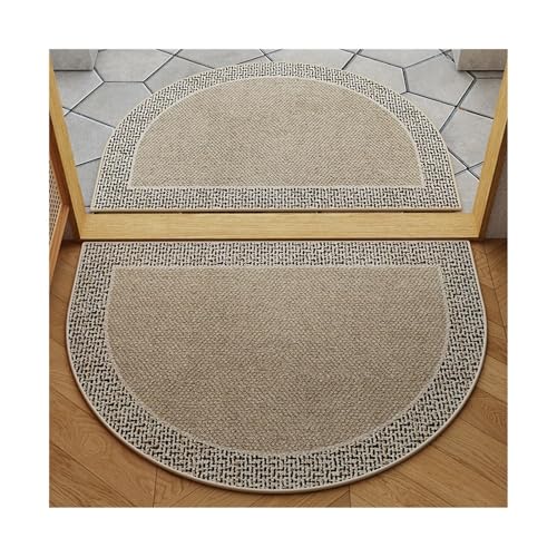 GMGQJST FußMatte Halbrunde Samt-Bodenmatte for Eingang, Tür und, wasserdichte Heimdekoration(QR No Crease 2,40X60CM(1.3X2FT) von GMGQJST