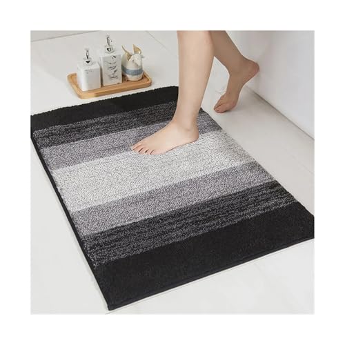GMGQJST FußMatte Wasserabsorbierende Badezimmer-Anti-Rutsch-Fußmatte aus Kaschmirimitat for die Staubentfernung im Eingangsbereich und Schlafzimmer for Faule Personen(White,40X60CM (1.3X2FT) von GMGQJST