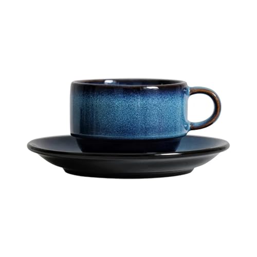 GMGQJST Kaffeetassen Set Keramik Kaffeetasse und Untertasse Set Frühstück Becher Nachmittag High Tea Tasse Retro Becher(S) von GMGQJST