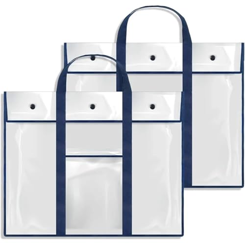 GMGQJST Kunstmappe 2er-Pack große Poster-Aufbewahrungstaschen (80 x 64 cm), Pinnwandhalter, Kunstportfolio-Behälter for die Organisation des Klassenzimmers durch Lehrer(2 pcs) von GMGQJST