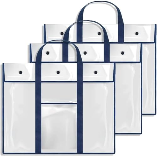 GMGQJST Kunstmappe 2er-Pack große Poster-Aufbewahrungstaschen (80 x 64 cm), Pinnwandhalter, Kunstportfolio-Behälter for die Organisation des Klassenzimmers durch Lehrer(3 pcs) von GMGQJST