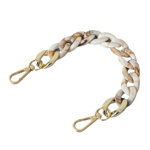GMGQJST Taschenkette Taschengriffkette, DIY-Handtaschengurt aus Kunstharz, Schultergurte for Geldbörsen, Ersatzgurte mit Schnallen for Taschen(Beige) von GMGQJST