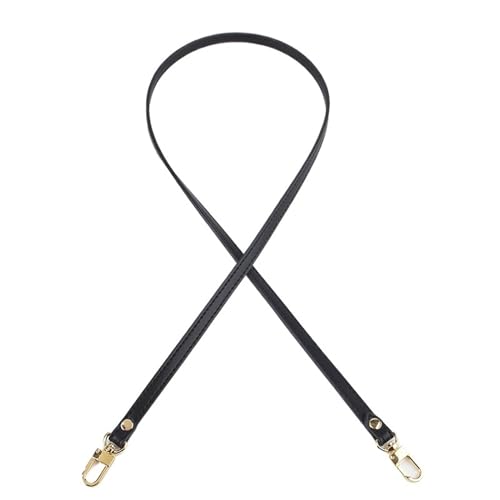 GMGQJST Taschenkette Taschengurt, Handtaschengurt, Schultergurt, Messenger-Tasche, Umhängetasche, Ersatzgurt, Damentaschen-Zubehör(Black,Gold Buckle-100cm) von GMGQJST