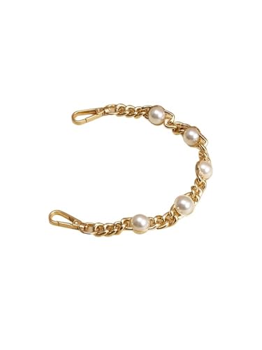 GMGQJST Taschenkette Taschengurt Perlenkette Metall Gold Schulterkette DIY Taschenkette Mode Ersatzgurt for Taschen Accessoires 25 50 60 110 120CM(Gold 29cm) von GMGQJST