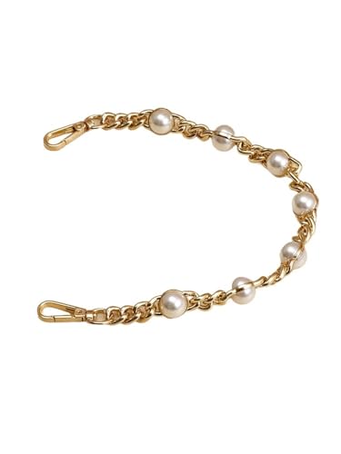 GMGQJST Taschenkette Taschengurt Perlenkette Metall Gold Schulterkette DIY Taschenkette Mode Ersatzgurt for Taschen Accessoires 25 50 60 110 120CM(Gold 36cm) von GMGQJST
