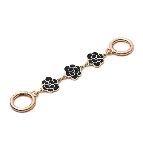 GMGQJST Taschenkette Taschenzubehör Kamelienform Hardware Handtaschengurtverlängerung Taschenkette Ersatzkette Handtaschentasche Verlängerungskette(Black-style2) von GMGQJST