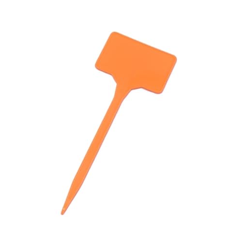 Pflanzenschilder 50 Stück verdicken Pflanzenetiketten wasserdicht Garten T-Typ Tags wiederverwendbare Blume Gemüse Sämlinge Klassifizierung Marker Platte(Orange) von GMGQJST