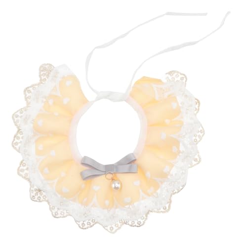 Spitzen -Haustierschal mit Perlenanhänger atmungsaktivem Pet Pet Halshirtief für Katzen und Hunde weiche bequem von GMJGCIRVC