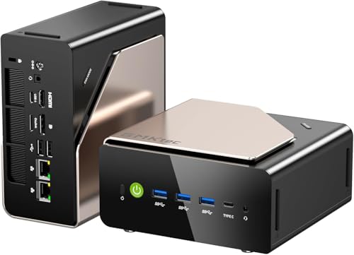 GMKtec EVO-T1 Mini-PC AI Ultra 9 285H (bis zu 5,4 GHz) 64 GB DDR5 (32 GB * 2) 2 TB PCIe 4.0 SSD Gaming-Mini-Computer, 3 x M.2-Erweiterungssteckplätze, Oculink, Quad-Screen-8K-Display von GMKtec