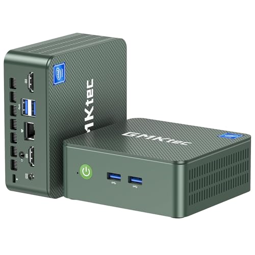 GMKtec G3 Plus N150 Mini PC Intel Twin Lake N150 (Upgrade N100), 16 GB RAM 3200 MHz, 512 GB SSD M.2 NVMe SSD (unterstützt PCIe 3.0), Mini Computer, USB 3.2 * 4, 2*HDMI 4K@60Hz, 2.5G LAN, Micro PC von GMKtec