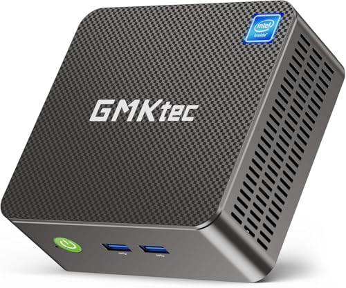 GMKtec G3 Plus N150 Mini-PC mit N150 (aufrüstbar auf N100), 16 GB RAM 3200 MHz, 256 GB M.2 NVMe SSD (PCIe 3.0-kompatibel), 4x USB 3.2-Anschlüsse, 2x HDMI 4K@60Hz, 2,5 Gigabit LAN. Kompakter Desktop-PC von GMKtec