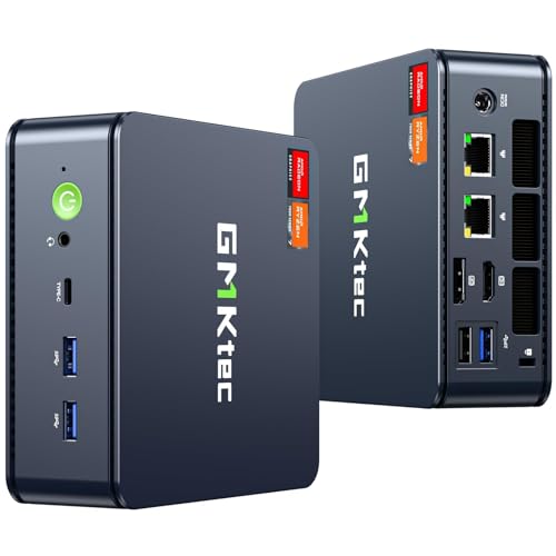 GMKtec M6 Ultra Gaming Mini PC Ryzen 7 7640HS (Aufgerüstet von 6600H/6800U), 32GB DDR5 RAM 512GB SSD Dual NIC LAN 2,5GbE Mini-Computer für Büro & Zuhause,Triple 4K Display/WiFi 6/USB4/BT5.2/DP/HDMI2.0 von GMKtec