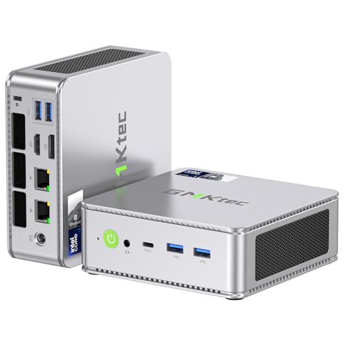 GMKtec Mini PC, K9 Intel Core Ultra 5 125H (Turbo 4,5 GHz, 14C/18T) Micro-PC Vorinstalliertes 11 Pro 1 TB SSD 32 GB Dual DDR5 5600 MHz Dual-LAN 2,5 G Dual-Lüfter WiFi 6 USB-C BT5.2 USB 3.2 von GMKtec