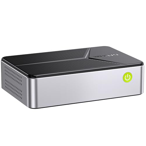 GMKtec Ubuntu Mini PC Linux NAS, G9 Intel N150 Dual Boot Linux+OS Mini Computer 12GB DDR5 64GB EMMC + 1TB M.2 SSD, 4*M.2 NVMe Slots, Dual NIC 2.5GbE, USB-C/USB 3.2 10Gbps, Network Attached Storage von GMKtec