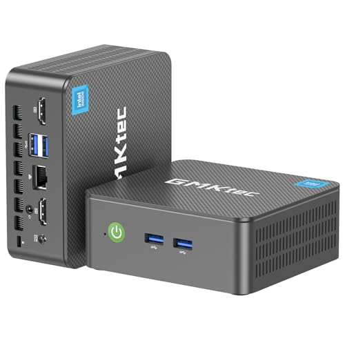 GMKtec G3 Plus Mini PC, Intel Twin Lake N150 (Upgrade N100), 16 GB RAM 3200 MHz, 1 TB SSD M.2 NVMe PCIE3.0 SSD (unterstützt PCIe 3.0), Mini Computer, USB 3.2 * 4, 2*HDMI 4K@60Hz, 2.5G LAN, Micro PC von GMKtec