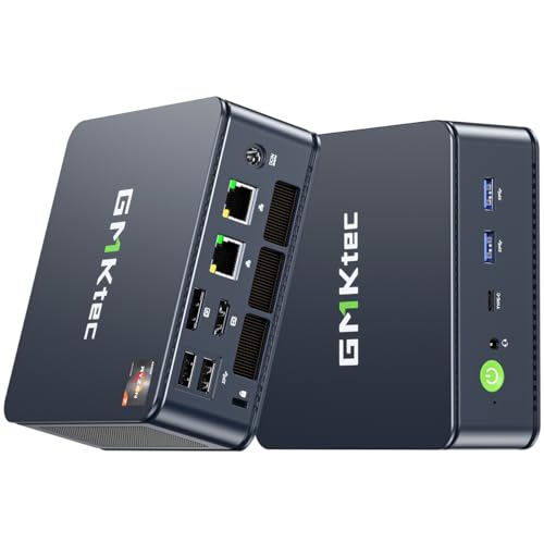 GMKtec Nucbox M5 Plus Gaming Mini-PC – AMD Ryzen 7 5825U Mini-Computer mit 32 GB (16 GB*2) DDR4, 512 GB PCIe 3.0 SSD, Micro-PC mit Dual 2,5G LAN und Triple-Display – Schwarz von GMKtec