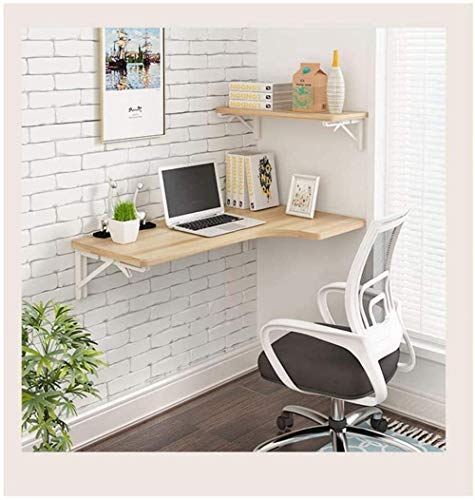 GMLBRMW Eckklapptisch, zusammenklappbarer Wandtisch, Heimbüro-Schreibtisch, L-förmiger Tisch, Eck-Computertisch, Starke Tragfähigkeit von GMLBRMW
