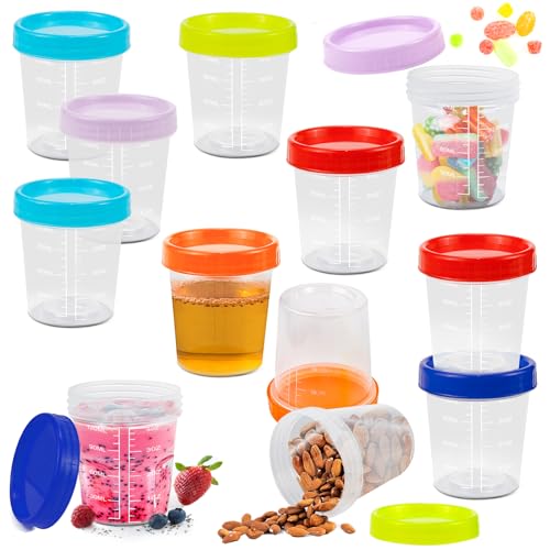 GMMG Frischhaltedosen mit Deckel 12 Stück 120ml Salatdressing Behälter Mini Dose Soßen Container Lebensmittelbehälter Set für Mikrowellen Gefrierfachgeeignet von GMMG