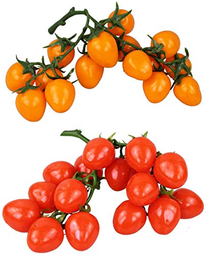 Deko Cherry Tomaten Bund Kunstobst Kunstgemüse künstliches Obst Gemüse Dekoration (2er Set) von GMMH