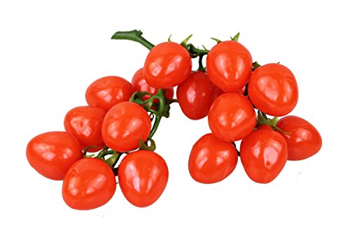 Deko Cherry Tomaten Bund Kunstobst Kunstgemüse künstliches Obst Gemüse Dekoration (Rot) von GMMH
