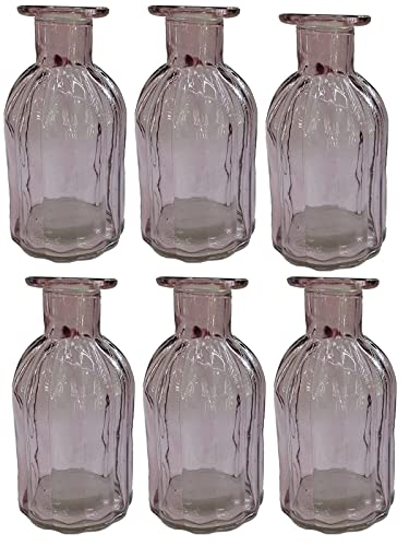 Dekoflasche Glasflasche 6 Stück Korkenglas Korkengläser Deko Apotheke Flasche Likörflasche Apothekerglas Vintage Glas (lila) von GMMH