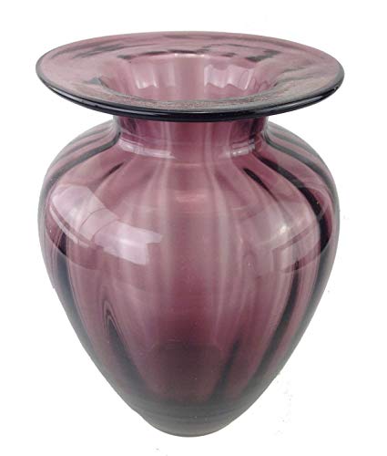 Dekovase Glasvase Vintage Vase Glas Retro Tischvasche (21 cm, lila) von GMMH