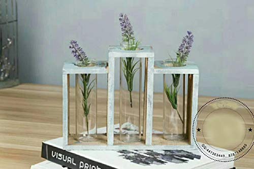 Dekovase Vase Blumenvase 24 cm Hoch Deko Modern Design Holz von GMMH