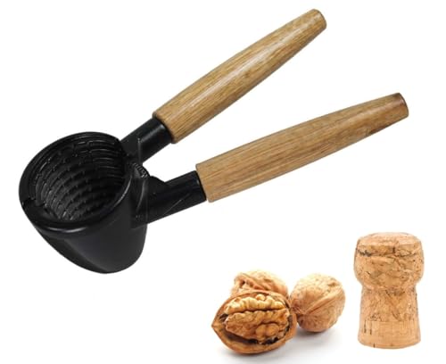 GMMH Multifunktionaler Nussknacker, 17 cm lang, 3 in 1, Flaschenöffner und Sektkorkenzange, Sicherheitshelfer, Sektkorken sicher öffnen, mit Holzgriff und Eisenkopf, Nusszange Nussöffner Nussbrecher GMMH Multifunktionaler Nussknacker, 17 cm lang, 3 in 1, Flaschenöffner und Sektkorkenzange, Sicherheitshelfer, Sektkorken sicher öffnen, mit Holzgriff und Eisenkopf, Nusszange Nussöffner Nussbrecher von GMMH