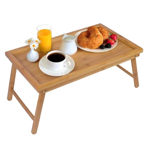 Klappbares Tablett - Praktisches Betttablett und Frühstückstablett zum Servieren und Arbeiten im Bett oder auf der Couch Frühstückstablett/Laptop Tisch von GMMH