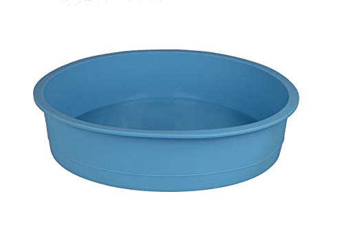 GMMH Silikonbackform Rund Durchmesser 24 cm, Silikon Form Kuchen Backform Kuchenform Brotbackform Obstbodenform (Blau) von GMMH