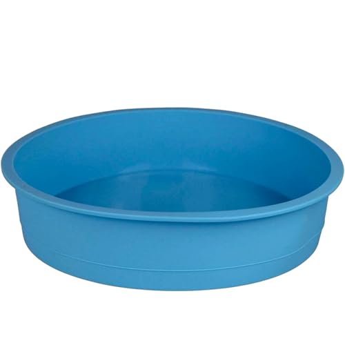 GMMH Silikonbackform Rund Durchmesser 26 cm, Silikon Form Kuchen Backform Kuchenform Brotbackform Obstbodenform (Blau) von GMMH